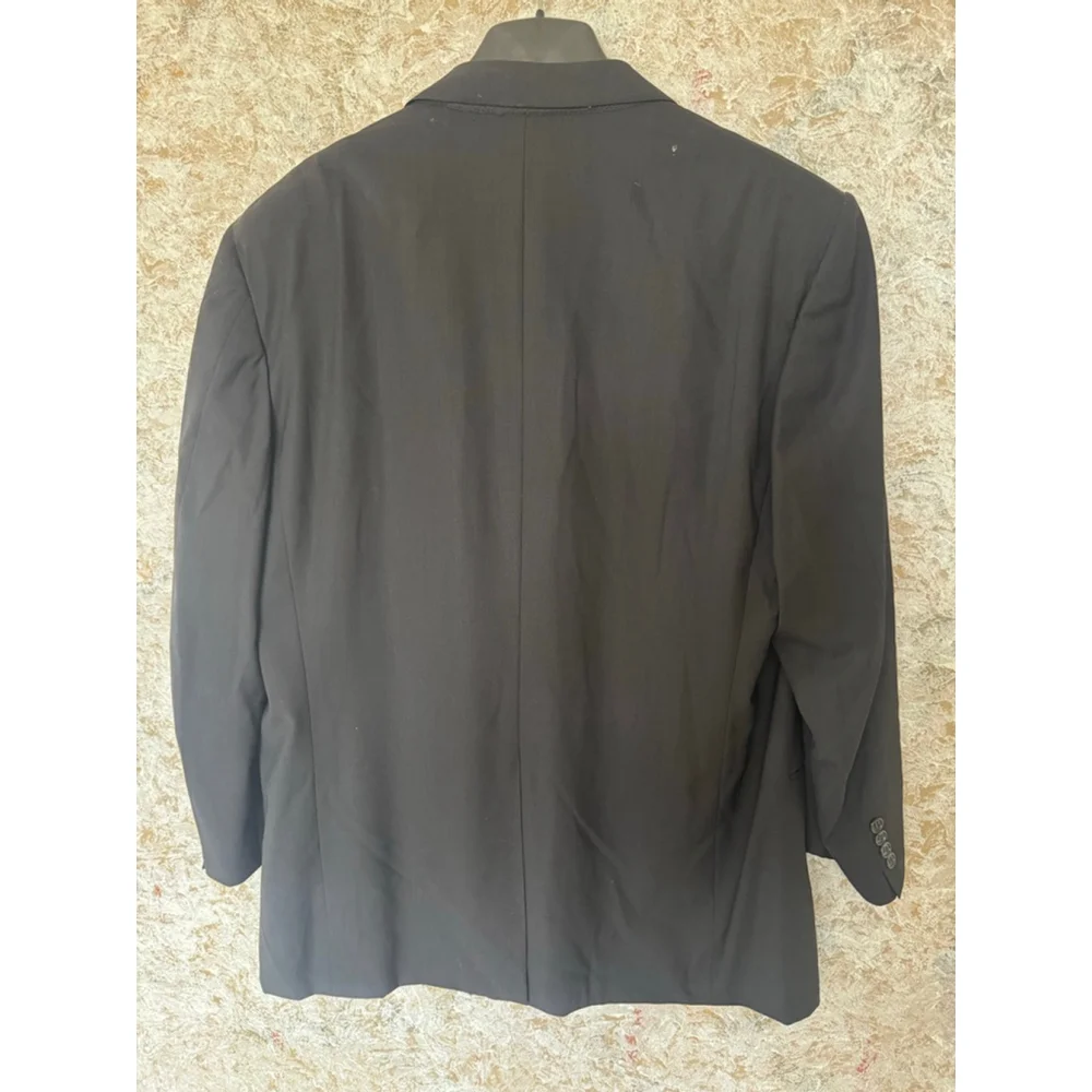 Lanvin Men's Black Pure Wool Blazer 56R